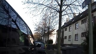 Curvy German Chick Gets Banged Hard In The Back Of The Car